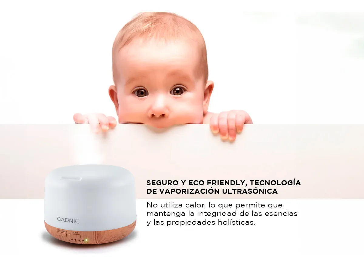 Difusor Humidificador Ultrasónico Gadnic Bamboo
