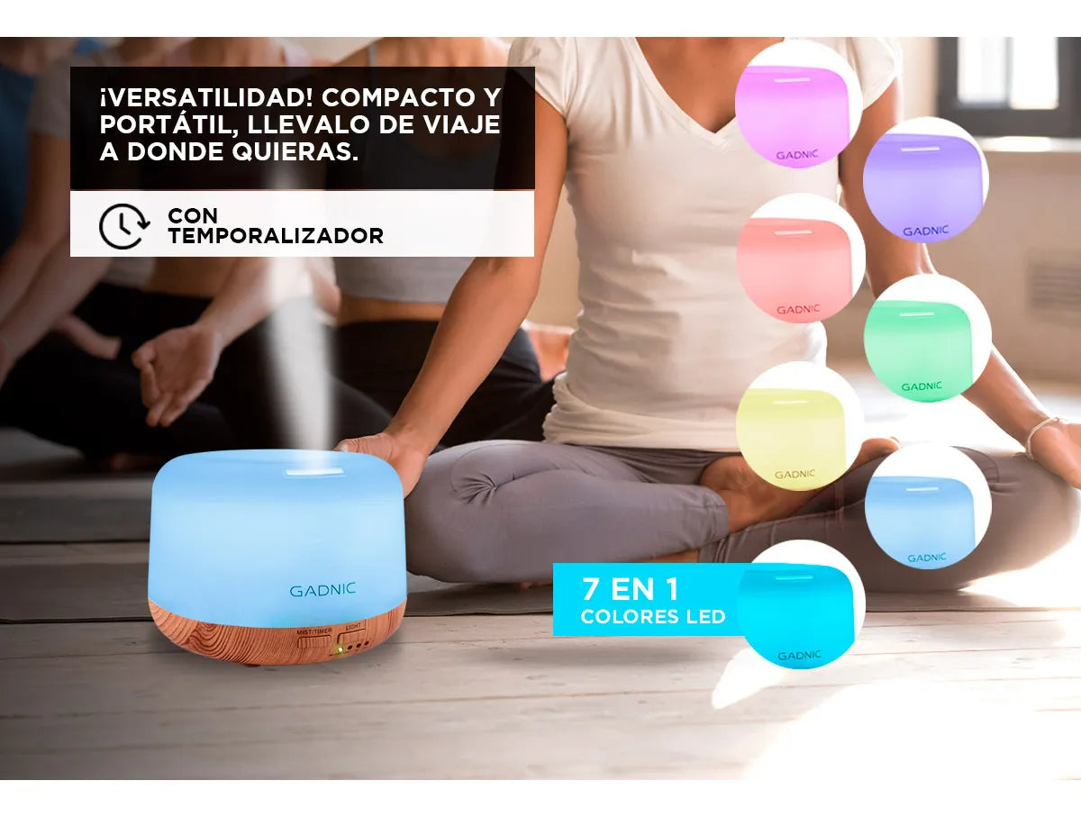 Difusor Humidificador Ultrasónico Gadnic Bamboo